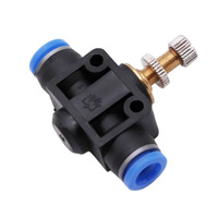 Raccord pneumatique rapide SA 4/6/8/10/12 mm avec valve de régulation unidirectionnelle pour tuyau d'eau/air