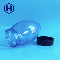 Bocaux en plastique en forme d'oeuf 42oz de qualité alimentaire, de qualité alimentaire, anti-fuite, sans BPA, avec couvercle, en vrac de 1250ml
