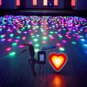 Pegatina EL con Diseño de Corazón, Efecto Brillante, Corazón en Movimiento, Más Emocional, Un Corazón Ilumina Toda la Amorabilidad - Product Image 2