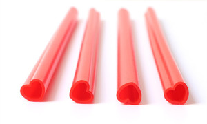 <b>Reusable</b> Silicone Heart Shaped Drink <b>Straw</b> - Product Image 4