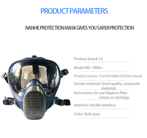 Masque respiratoire intégral avec filtre remplaçable pour la protection contre la poussière et les gaz dans la production chimique - Product Image 4