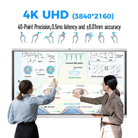 Layar Panel Datar Interaktif Android 15 65 Inci IFPD 4K Layar Sentuh LCD Papan Pintar Interaktif untuk Pendidikan dan Konferensi