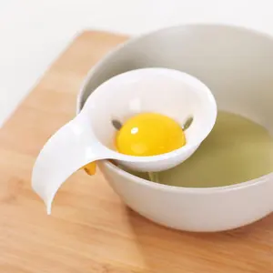 Utensilios de cocina para hornear, separador de yema de huevo, Extractor de huevos, separador de yema de huevo de silicona con mango