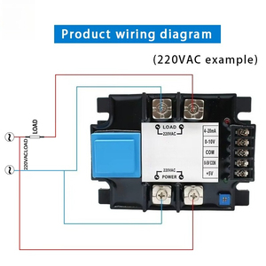 Regulador de Voltaje de Estado Sólido AC 10A 25A 40A, 4-20mA 0-10V 0-5V, SSR Monofásico 220V/380VAC, Controlador de Potencia con Tiristor - Product Image 4