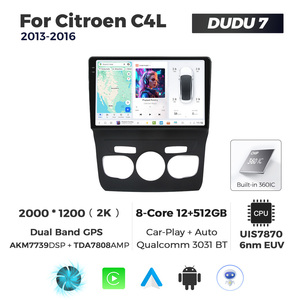 Sistemi Multimediali per Auto DUDU Android con Display da 10 Pollici per <span class=keywords><strong>Citroen</strong></span> C4L 2013-2016 con Navigazione, Musica, CarPlay e Android Auto - Product Image 3