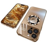 Coque de téléphone magnétique mate pour iPhone 18 Pro Max 16 14, protection d'objectif en PC avec motif animal