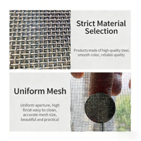 Maille de filtre tissée en acier inoxydable 304 avec vibration linéaire et ultrasonique, tissage uni, provenant d'Anping, Hebei