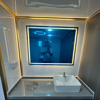 Toilettes publiques de luxe 8,5 m pour événements extérieurs et mariages, cabine de douche portable, toilettes portables, remorques sanitaires