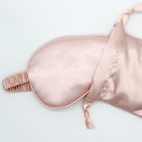 Masque pour les yeux de sommeil en soie satinée violet portable Offre Spéciale avec sac de voyage