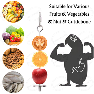 Stainless Steel <strong>Bird</strong> Skewer <strong>Food</strong> Holder Parrot Hanging Vegetable <strong>Fruit</strong> Feeder - Product Image 6