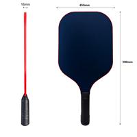 Raquette de pickleball MST en fibre de verre extra large personnalisable, surface allongée pressée à froid pour contrôle du spin et divertissement