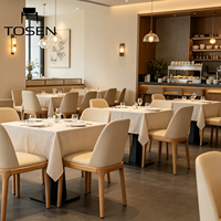 Chaise de salle à manger en bois massif de luxe léger avec dossier, design moderne et simple, pour la maison, les restaurants et les hôtels
