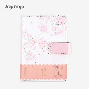 Joytop 5854定制Pu皮革樱花樱花笔记本日记带磁铁