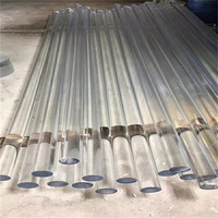 Tube en acrylique PMMA transparent, haute dureté, résistant aux rayures, tube creux solide, barre en plexiglas sur mesure pour les luminaires d'affichage