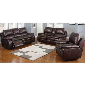 Sofá de Cuero de Lujo para Sala de Estar, Muebles para el Hogar de Alta Calidad, Sofá Clásico Reclinable Eléctrico, Juego de Sofás Seccionales - Product Image 2