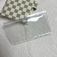 Y&G Penjualan Terlaris Kantong PVC Transparan Tahan Lama dan Fleksibel untuk Menyimpan Uang Kertas, Kantong Binder Loose Leaf, Amplop Penyimpanan Uang Tunai A6 A7