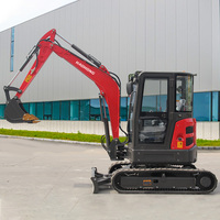 Mini-excavatrice sur chenilles en promotion, 2,7 tonnes, 3 tonnes, 5 tonnes, mini-pelle compacte pour usage domestique et minier