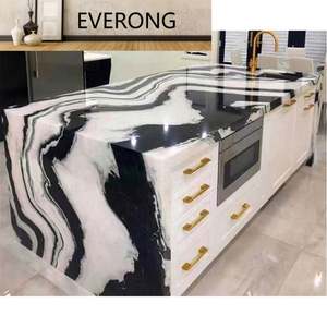 Comptoir <span class=keywords><strong>de</strong></span> <span class=keywords><strong>travail</strong></span> préfabriqué Ev Décoration intérieure Comptoirs <span class=keywords><strong>de</strong></span> <span class=keywords><strong>cuisine</strong></span> en marbre blanc panda naturel - Product Image 2