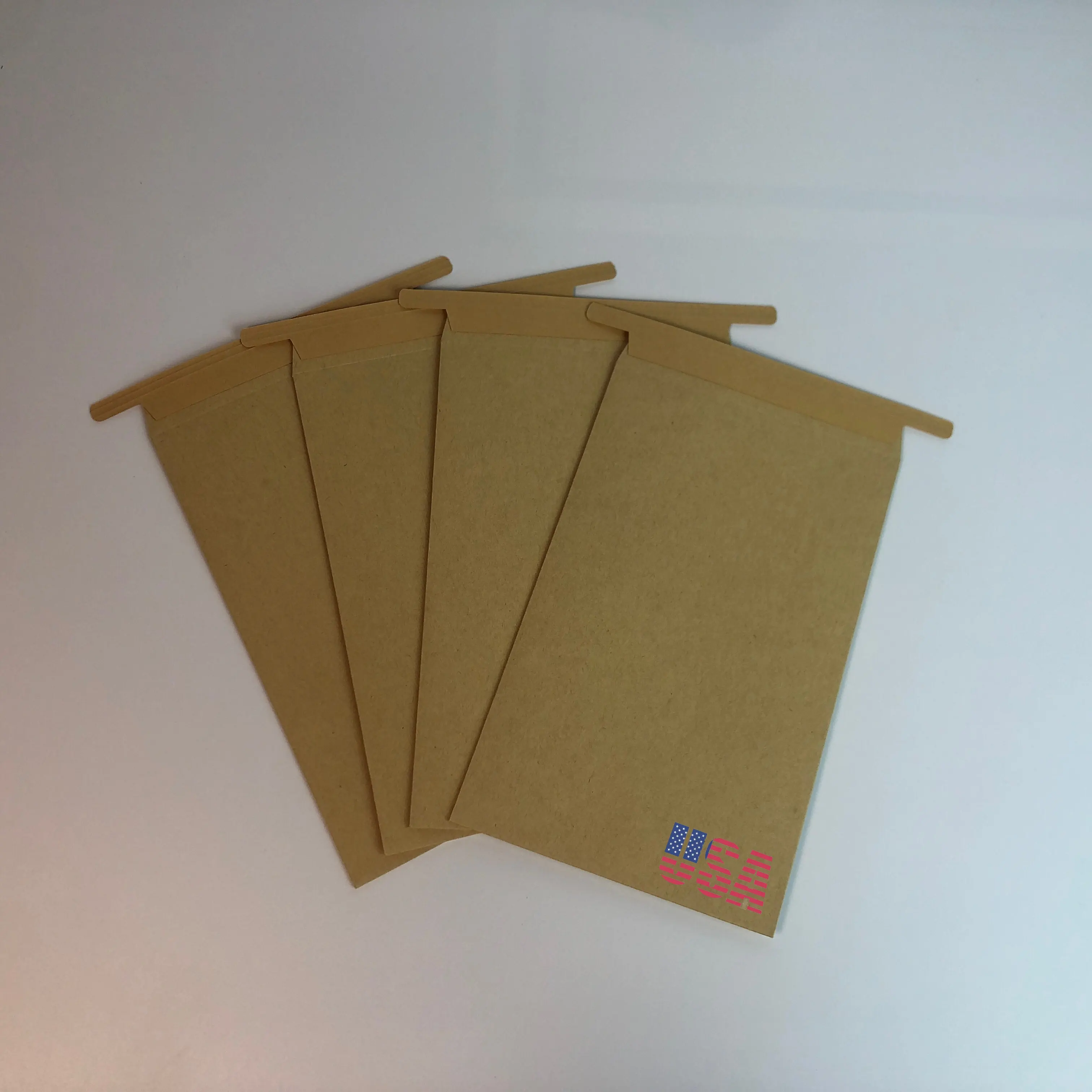 Customized Brown Wet Strength Kraft Paper Waterproof Glue Wire Tie Tab Closure Bags for Packing Soil Sediment Gravel Rock Chips