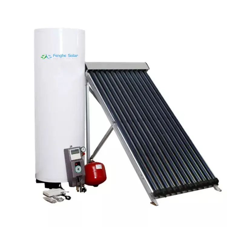 Güneş ısıtma sistemi güneş enerjisi kolektörü için 20 tüp basınçlı Split ısıtma borulu güneş enerjili su ısıtıcı