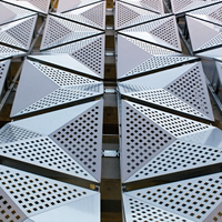Panneau décoratif en aluminium découpé au laser CNC sur mesure, revêtement en aluminium perforé pour la décoration de façade extérieure de bâtiment