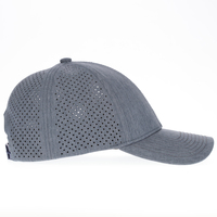 Casquette de sport extérieure structurée à 6 panneaux, personnalisée, extensible, perforée au laser, avec visière super incurvée, à fermeture snapback, pour la vente en gros