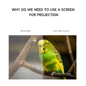 Hamolb Pantalla de proyector 16:9 Metal Anti luz cortina reflectante para YG300 <span class=keywords><strong>XGIMI</strong></span> H3 <span class=keywords><strong>HALO</strong></span> Mogo Xiaomi DLP proyector - Product Image 6