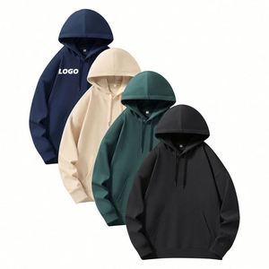 เสื้อฮู้ดสีขาวล้วน สวมใส่สบายๆ สำหรับครอบครัว ผู้หญิง ผู้ชาย วัยรุ่น มี 15 สีให้เลือก เสื้อสเวตเชิ้ต 100% ผ้าฝ้าย เสื้อฮู้ดแบบสั่งทำ - Product Image 1