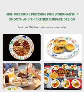 Wholesale Printed Disposable 100% Compostable Paper Plate Cake Boards and Tray for Weddings Birthdays and Party Tableware