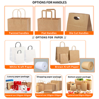 Sacs à emporter pour restaurant en papier kraft biodégradable, recyclables et écologiques, personnalisables avec logo