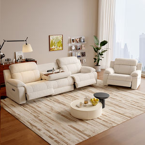 Sofá Reclinable Eléctrico de 3 Plazas con Puertos USB, Tapizado en Tela, para Sala de Estar, Diseño Moderno, Sofá Reclinable Eléctrico - Product Image 6