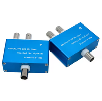 Multiplexor de Video Pasivo 2 en 1, Transmisor BNC a Par Trenzado UTP para Monitor CCTV AHD/TVI/CVI/CVBS 1080P, Alcance de 400M