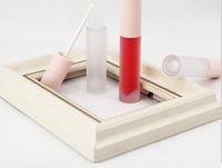 Maquillage cosmétique personnalisé emballage rose couleur brillant à lèvres avec brosse vide lipgloss