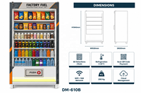 Máquina Expendedora Industrial de 60 Selecciones, Máquina de Snacks de Alta Capacidad, Dispensador de Bebidas Energéticas Refrigerado