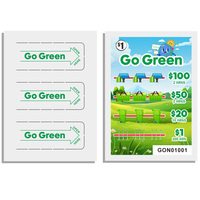 Boletos de Juego Ecológicos Personalizados con Diseño de Galaxy Buddies, Fáciles de Abrir con Sistema de Tirar, 3 Ventanas, Tarjetas de Juego con Tiradores