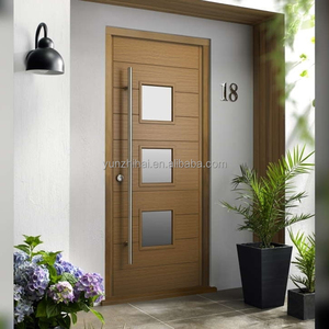 Popolare Porta d'Ingresso in Legno Massiccio Stile Americano Moderno per Entrata Principale - Product Image 4