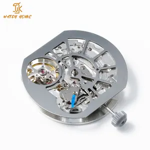 Skeleton Watch Movement Mechanical 8215 Modify Function 4 Hands 7 o'Clock Flywheel With Small Seconds At 7 o'Clock