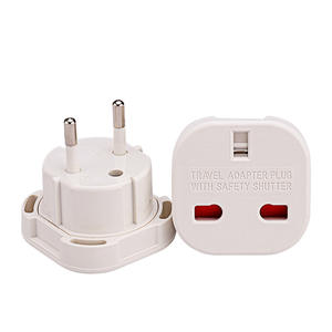 Adaptateur de voyage Unibridge UK vers UE Prise de voyage UK vers DE Adaptateur secteur UK vers DE 3 broches vers Euro 2 broches Type E Blanc/Noir - Product Image 4