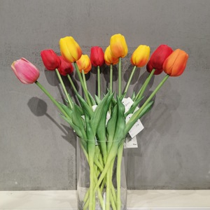 Senmasine Fake <strong>Tulips</strong> Real Touch Soft Pvc Artificial Flowers <strong>Tulip</strong> for Home Wedding Decoration Suppliers Orange <strong>Red</strong> Blue Yellow - Product Image 2