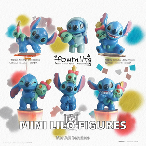 Mini 6 unids/set 3,1-3,5 cm PVC ABS Anime figuras nuevos dibujos animados <span class=keywords><strong>Lilo</strong></span> & Stitch muñecas modelado marionetas para pastel Topper caja embalaje - Product Image 4