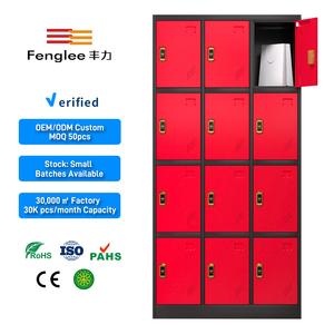 Casier moderne en acier à 12 portes avec serrure RFID, armoire de rangement métallique pour salle de sport ou vestiaire - Product Image 1