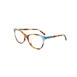 2023 Soporte de Marco óptico de ojo de gato de moda Gafas de acetato de buena calidad Patrón de impresión barato <span class=keywords><strong>y</strong></span> elegante - Product Image 2