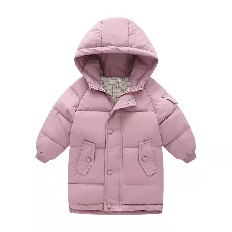 Winter Children's Padded Jacket Boys Medium Length Coat Girls Padded Down Jacket Coat