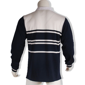 Custom 350gsm Heavy Weight Cotton Striped Knitted Rugby Jersey Yarn Dyed Year12 Australian School <strong>Leaver</strong> Graduation Rugby <strong>Shirt</strong> - Product Image 4