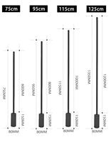 Lampadaire d'extérieur au design noir simple lumière LED hôtel solaire led jardin éclairage paysager étanche