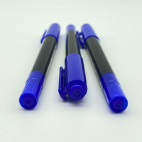 Fabricant personnalisé marqueur permanent à double extrémité étanche à base d'huile pointe ultra fine double stylo marqueur noir 0.7mm 1mm