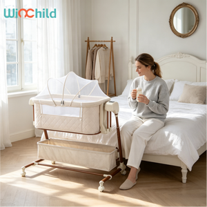 Cuna Eléctrica de Diseño de Lujo con Función de Balanceo, Cuna Colecho para Bebés, Cuna para Recién Nacidos con Bluetooth - Product Image 1