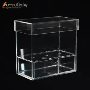 Sunyu Custom Wholesale Clear Acrylic Flower Box Display Rack For Valentine's Day Gift For Rose And Other Flowers