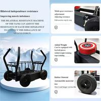 Équipement de gym commercial durable, chariot de poussée réglable avec panier de rangement pour athlètes, idéal pour le renforcement musculaire