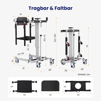 Lève-personne électrique AY06, capacité 440 lbs, palan de transfert médical avec sangle, chaise d'aide à la mobilité pliable pour personnes âgées et soins à domicile